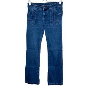 Edyson Womens Ellington Flare Blue Denim Jeans Size 27 S